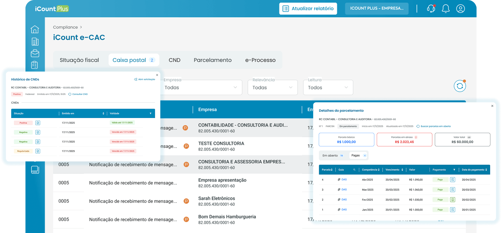 iCount e-CAC plataforma